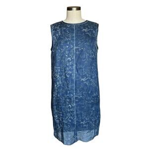 MAX MARA 'S MaxMara Blue Patterned Shift Mini Dress Women's Size 10